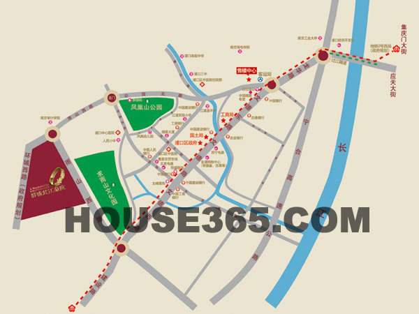 北江锦城区位交通图